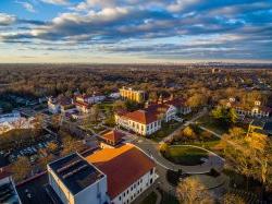 An aerial view of Montclair State University's campus.